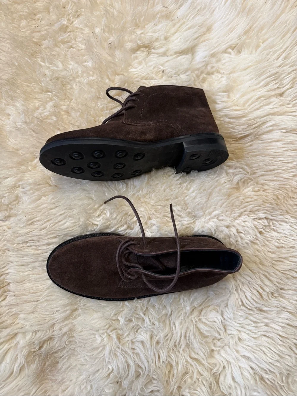 NEW $245 Ted Baker Men 7 Brown Suede Chukka Lace Up Ankle Oxfords Boots Shoes
